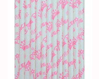 Princess themed paper straws - 250 straws