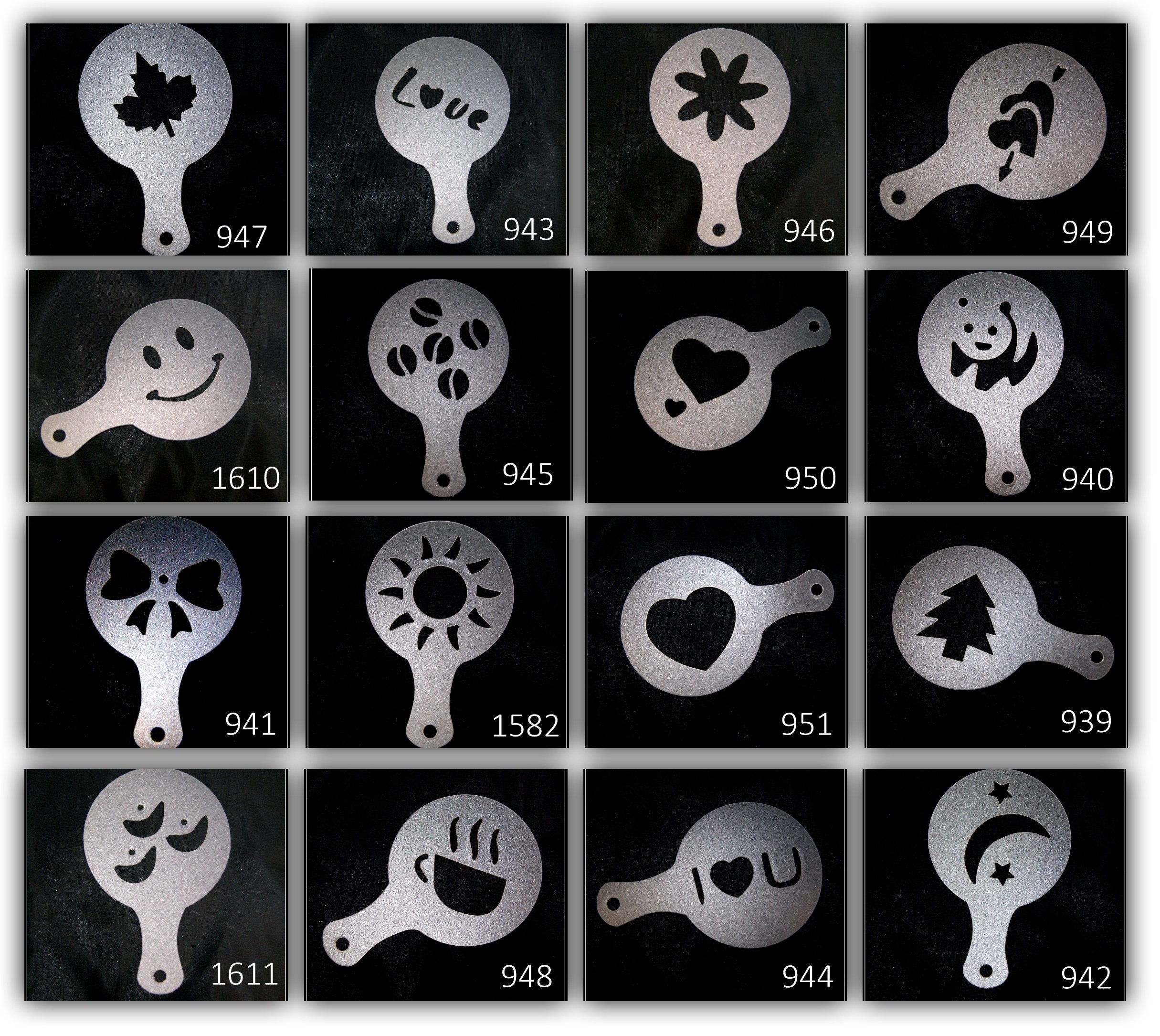 Pochoir Déco à Cappuccino et Café Vendu L'unité