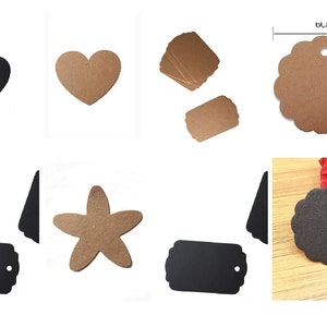 Paper labels various shapes - 170 pieces