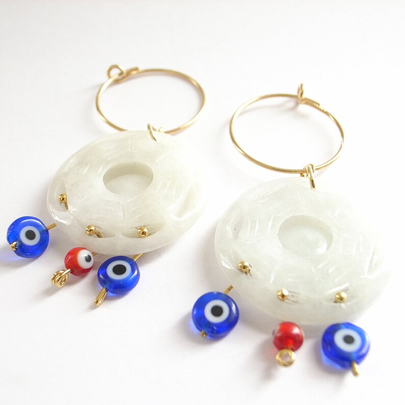 JadeHoopEarrings RealStonesEarrings MinimalStyle HoopEarrings HandMadeJewelry PerfectGift ElegantEarrings