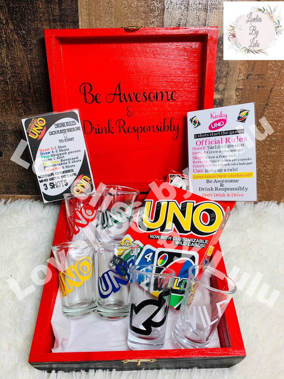 Drunken and Kinky One Game Box Game Box Rule Card Game - Etsy