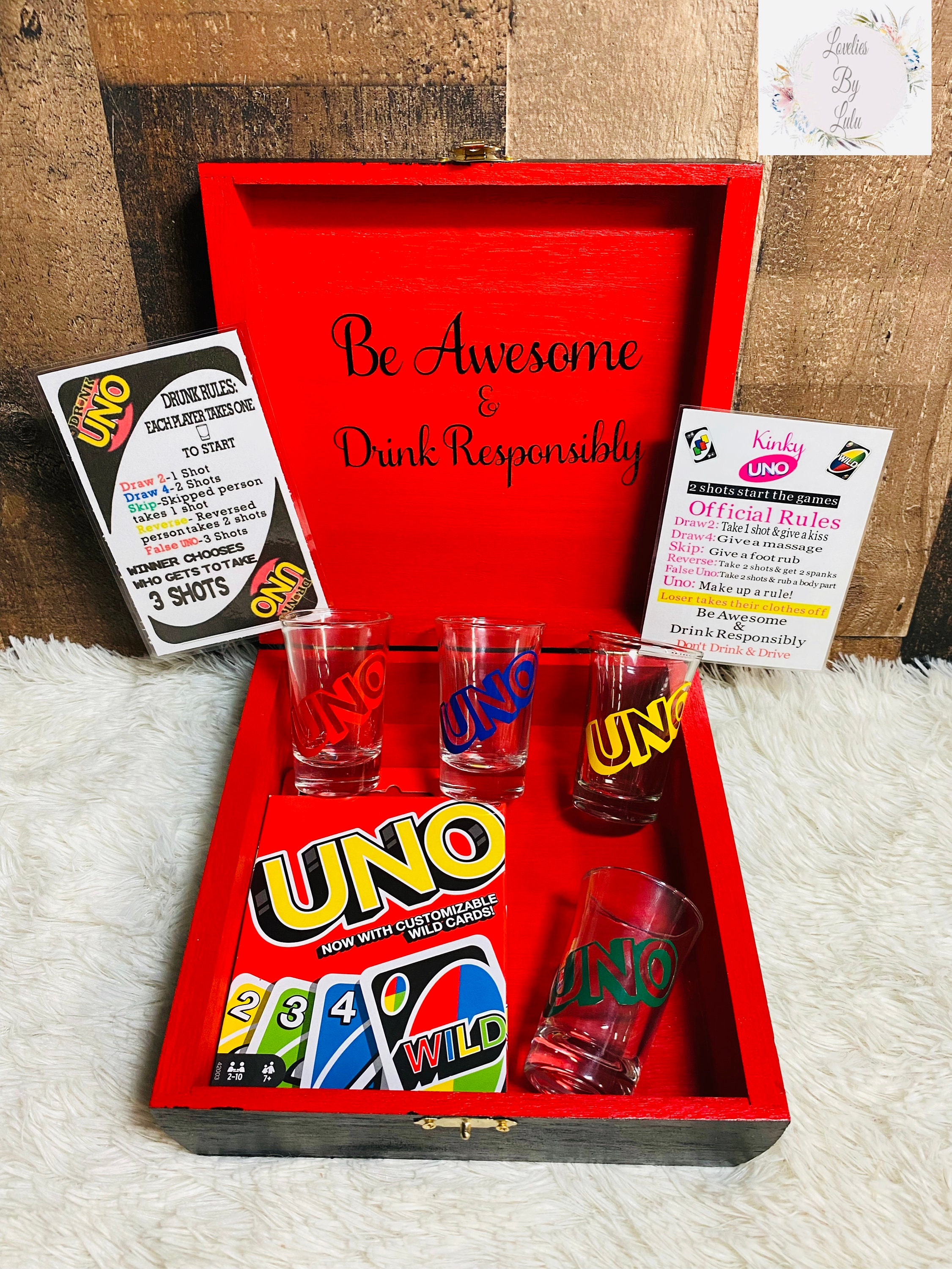Drunken and Kinky One Game Box Game Box Rule Card Game - Etsy