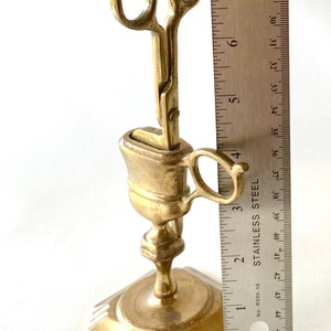 Brass Scissor Candle Snuffer w Stand image 5