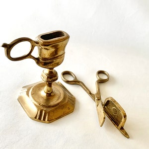 Brass Scissor Candle Snuffer w Stand image 4