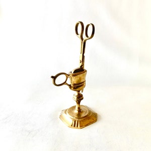 Brass Scissor Candle Snuffer w Stand image 8