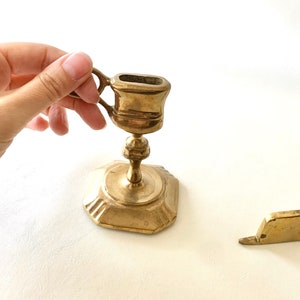 Brass Scissor Candle Snuffer w Stand image 10