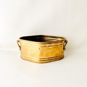Vintage Brass Double Handle Planter