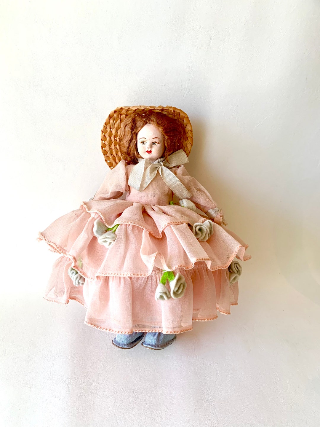 Vintage Hand Made Victorian Doll Real Hair Etsy