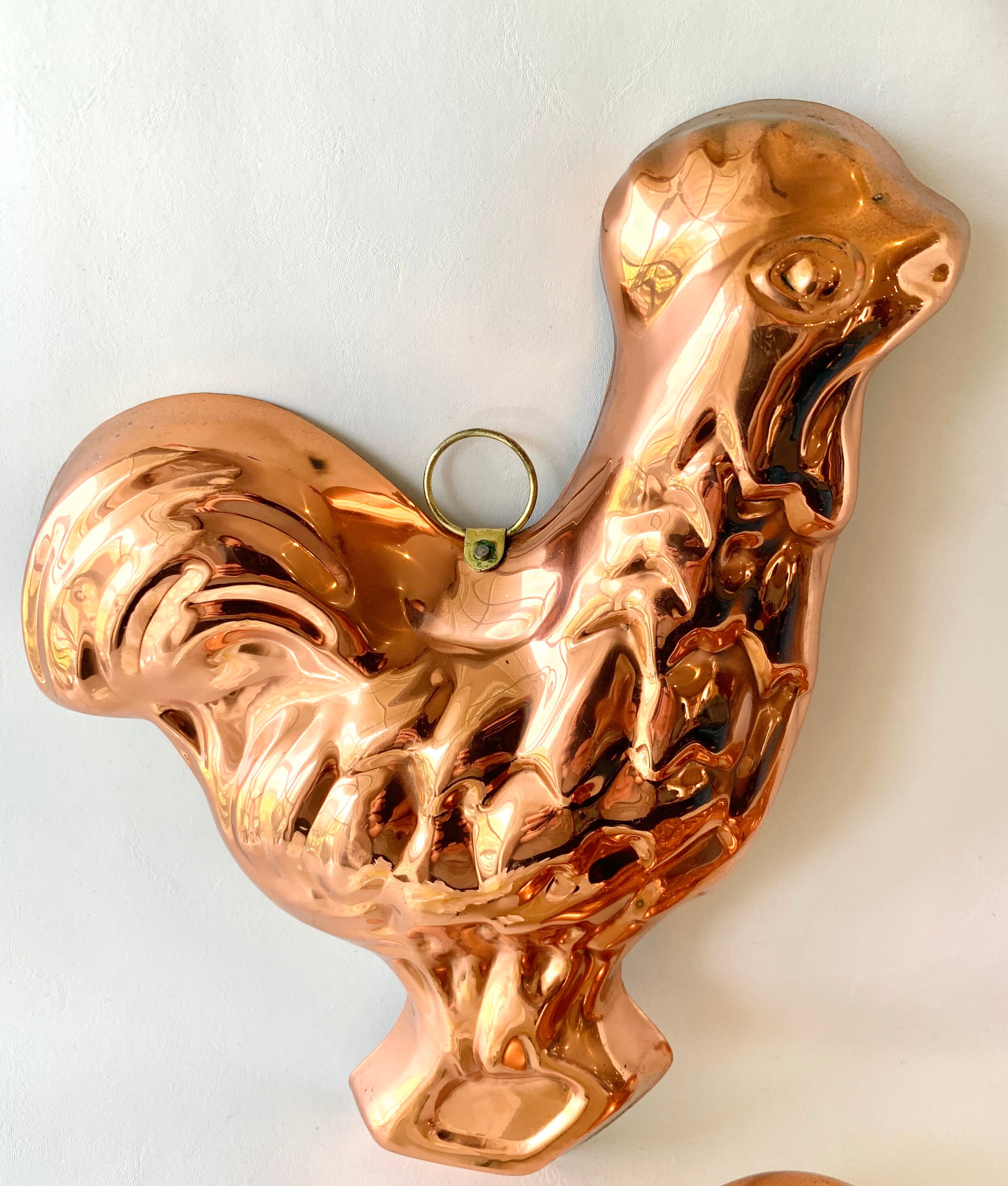 2x Vintage Copper Rooster Wall Decor set Etsy