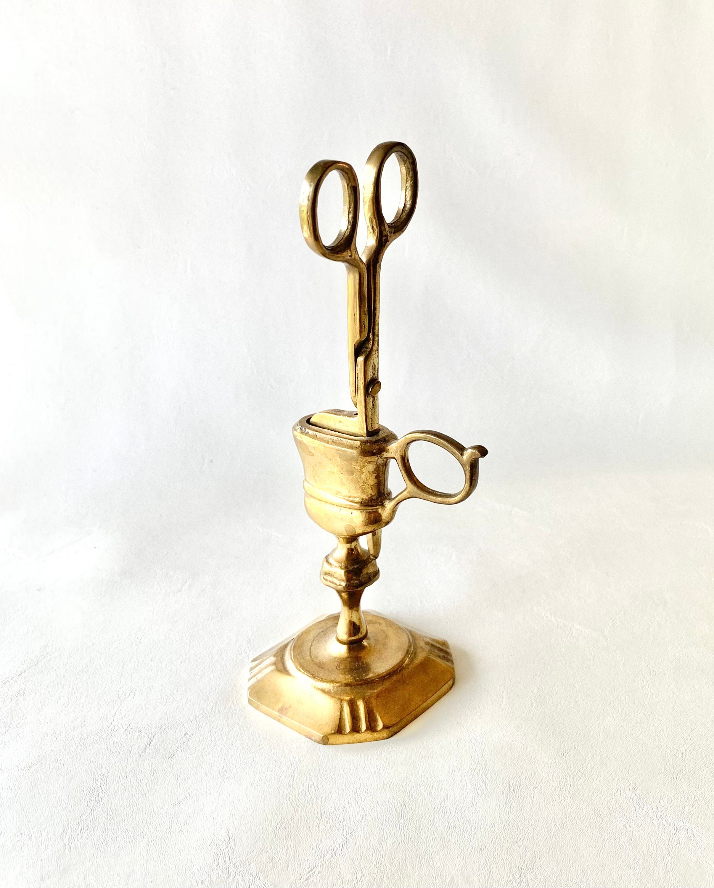 Brass Scissor Candle Snuffer W Stand - Etsy