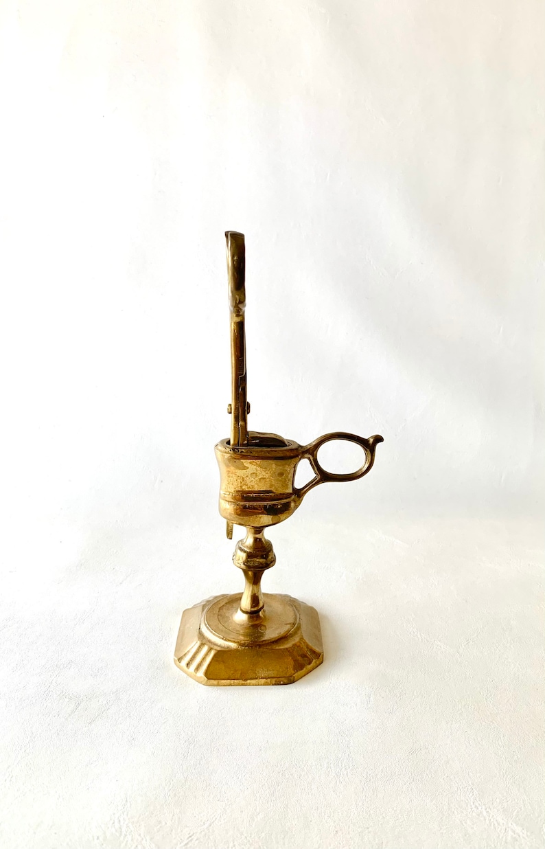 Brass Scissor Candle Snuffer w Stand image 3