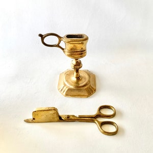 Brass Scissor Candle Snuffer w Stand image 7