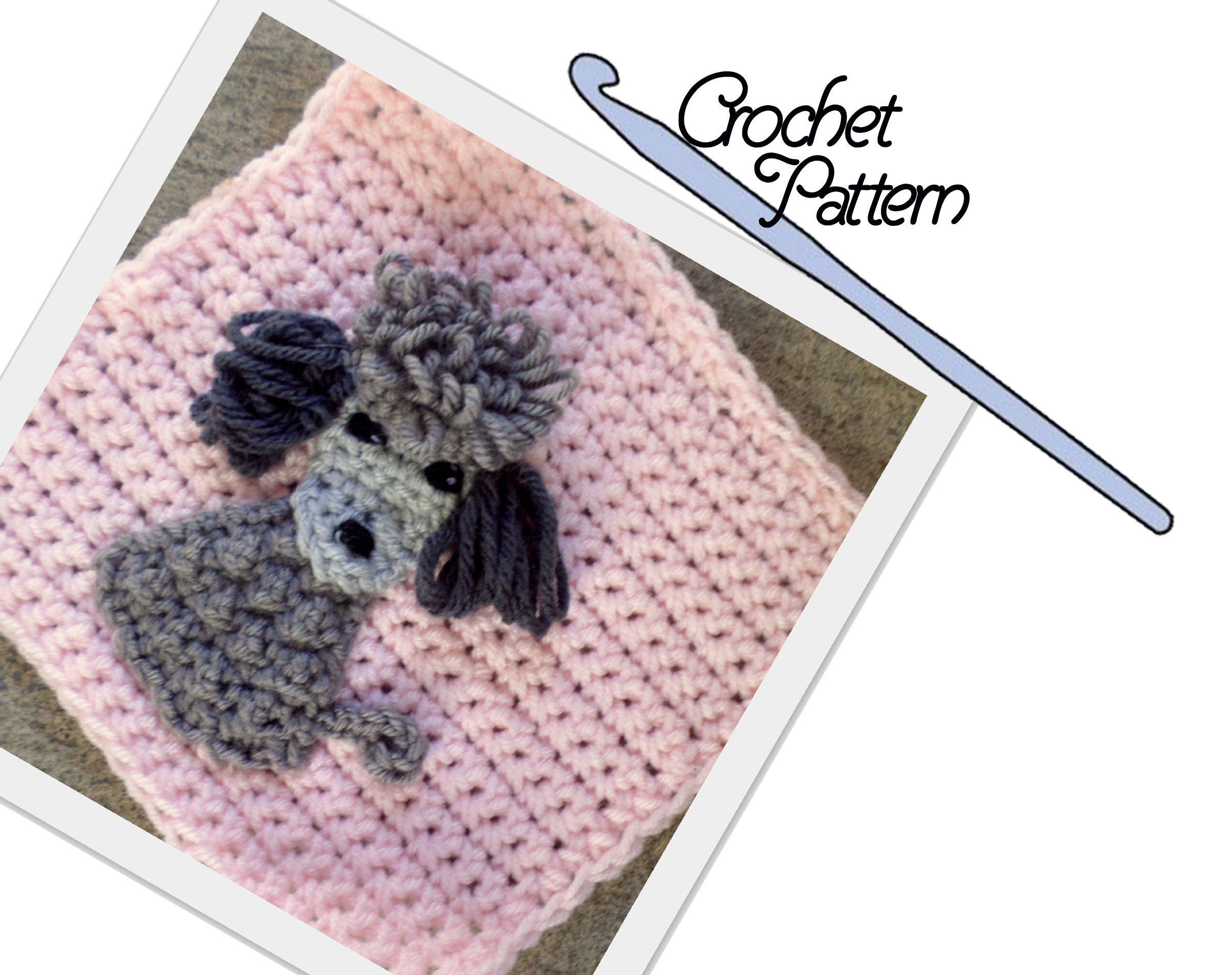 36 Poodle Crochet Patterns to Stitch Adorable Dogs, Toys, and Textured Amigurumi 16 Toy Poodle Crochet Applique Pattern: Patchwork Puppy