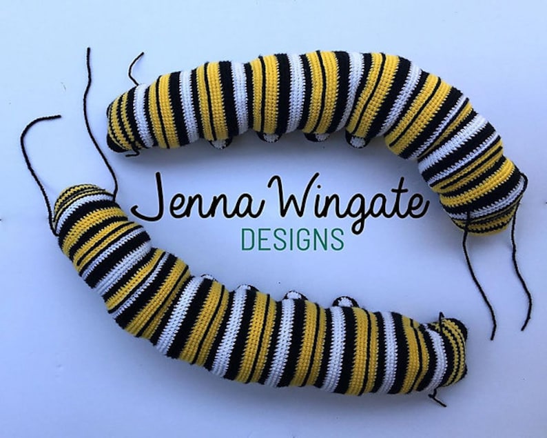 PATTERN: Monarch Butterfly Caterpillar Crochet Pattern // 2020 version // Instant PDF Download //DIY //Bug Lovers // Make your own // Insect image 6