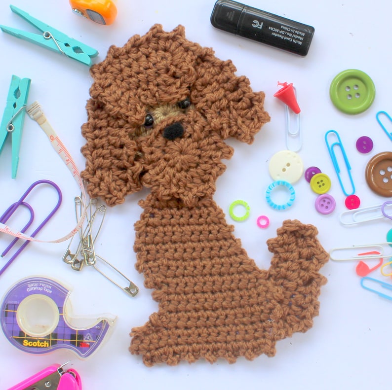 PATTERN: Labradoodle Patch // Patchwork Puppy Project // Applique // Embellishment // DIY // Decoration // Personalize // Make and sew on bild 1