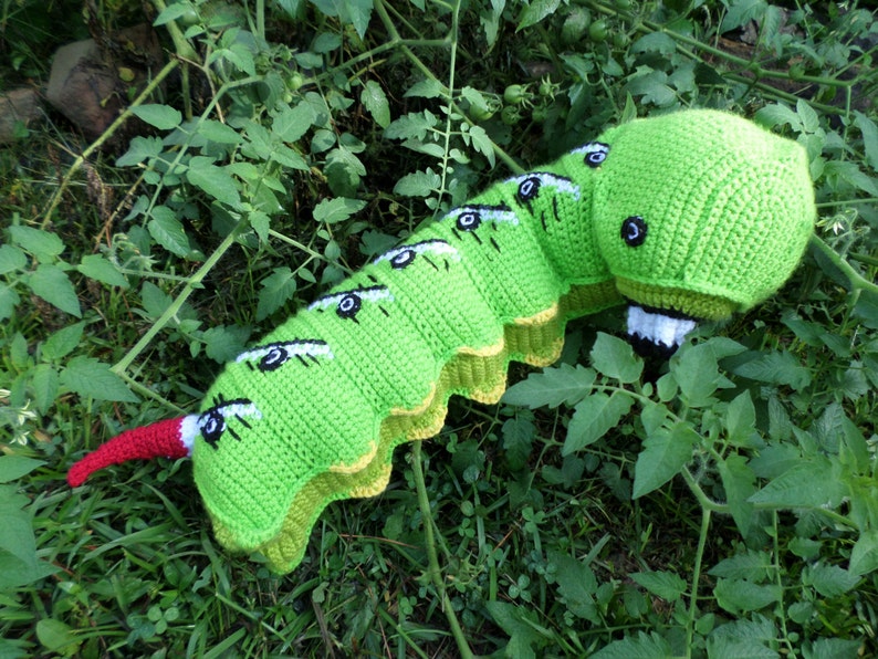 PATTERN: Tobacco Hornworm Crochet Pattern // Instant PDF Download //DIY // Baby gift // Photo prop // Dog Lover // Make your own // Snuggly image 7