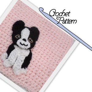 PATTERN: Boston Terrier Patch // Patchwork Puppy Project // Applique // Embellishment // DIY // Decoration // Personalize // Make and sew on