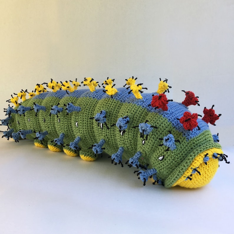 PATTERN: Cecropia Moth Caterpillar Crochet Pattern // later instar // Instant PDF Download //DIY //Bug Lovers // Make your own // Insect image 6