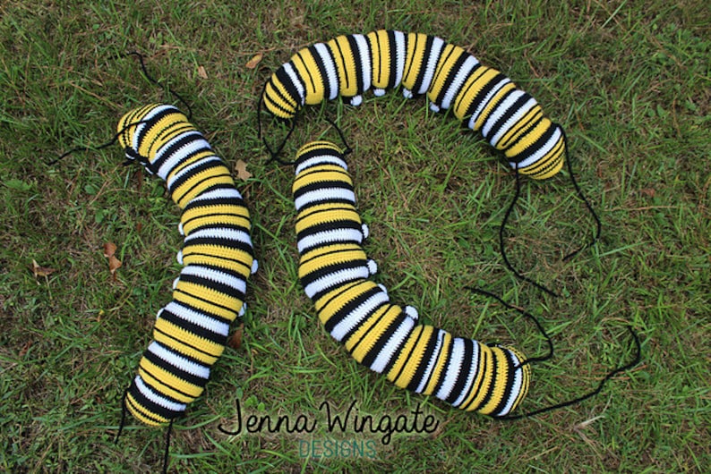 PATTERN: Monarch Butterfly Caterpillar Crochet Pattern // 2020 version // Instant PDF Download //DIY //Bug Lovers // Make your own // Insect image 1