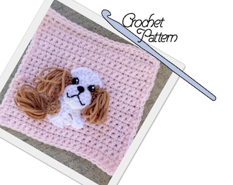PATTERN: Cavalier King Charles Spaniel Patch // Patchwork Puppy Project // Applique // Dog // Embellishment // Decoration // Make and sew on