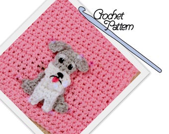 PATTERN: Miniature Schnauzer Patch // Patchwork Puppy Project // Applique // Embellishment // Decoration // Personalize // Make and sew on