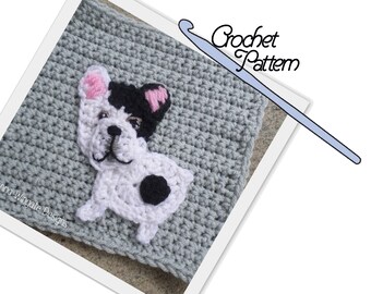 PATTERN: French Bulldog Patch // Patchwork Puppy Project // Applique // Embellishment // DIY // Decoration // Personalize // Make and sew on