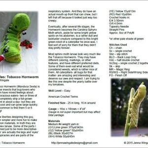 PATTERN: Tobacco Hornworm Crochet Pattern // Instant PDF Download //DIY // Baby gift // Photo prop // Dog Lover // Make your own // Snuggly image 6