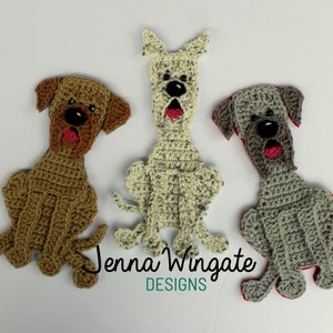 PATTERN: Great Dane Patch // Patchwork Puppy Project // Applique // Dog // Embellishment // DIY // Decoration // Make and sew on