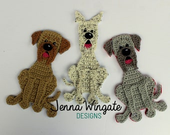 PATTERN: Great Dane Patch // Patchwork Puppy Project // Applique // Dog // Embellishment // DIY // Decoration // Make and sew on