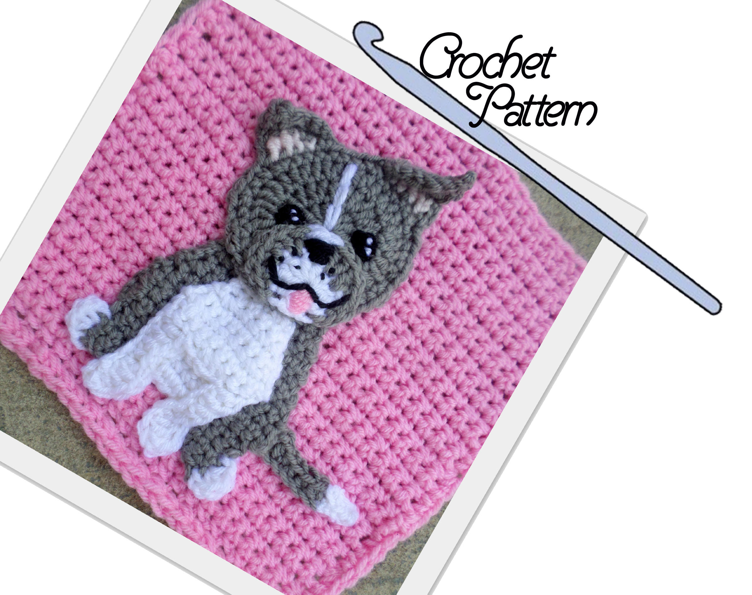 American Pitbull Terrier Crochet Pattern: Puppy Patch