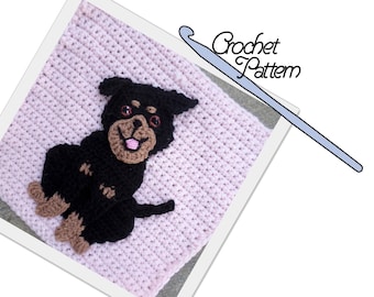 PATTERN: Rottweiler Patch // Patchwork Puppy Project // Applique // Dog // Embellishment // Decoration // Personalize // Make and sew on