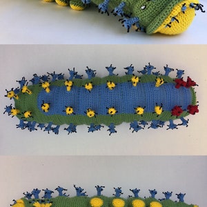 PATTERN: Cecropia Moth Caterpillar Crochet Pattern // later instar // Instant PDF Download //DIY //Bug Lovers // Make your own // Insect image 4