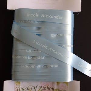 7/8" Satin Ribbon, 7/8" Custom Printed Ribbon By The Yard, Made To Order, 7/8" Personalized Satin Ribbon