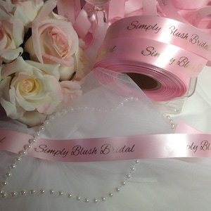 7/8&quot; Custom Printed Satin Ribbon Printed by the yard, 7/8&quot; Personalized Satin Ribbon, Printed Ribbon