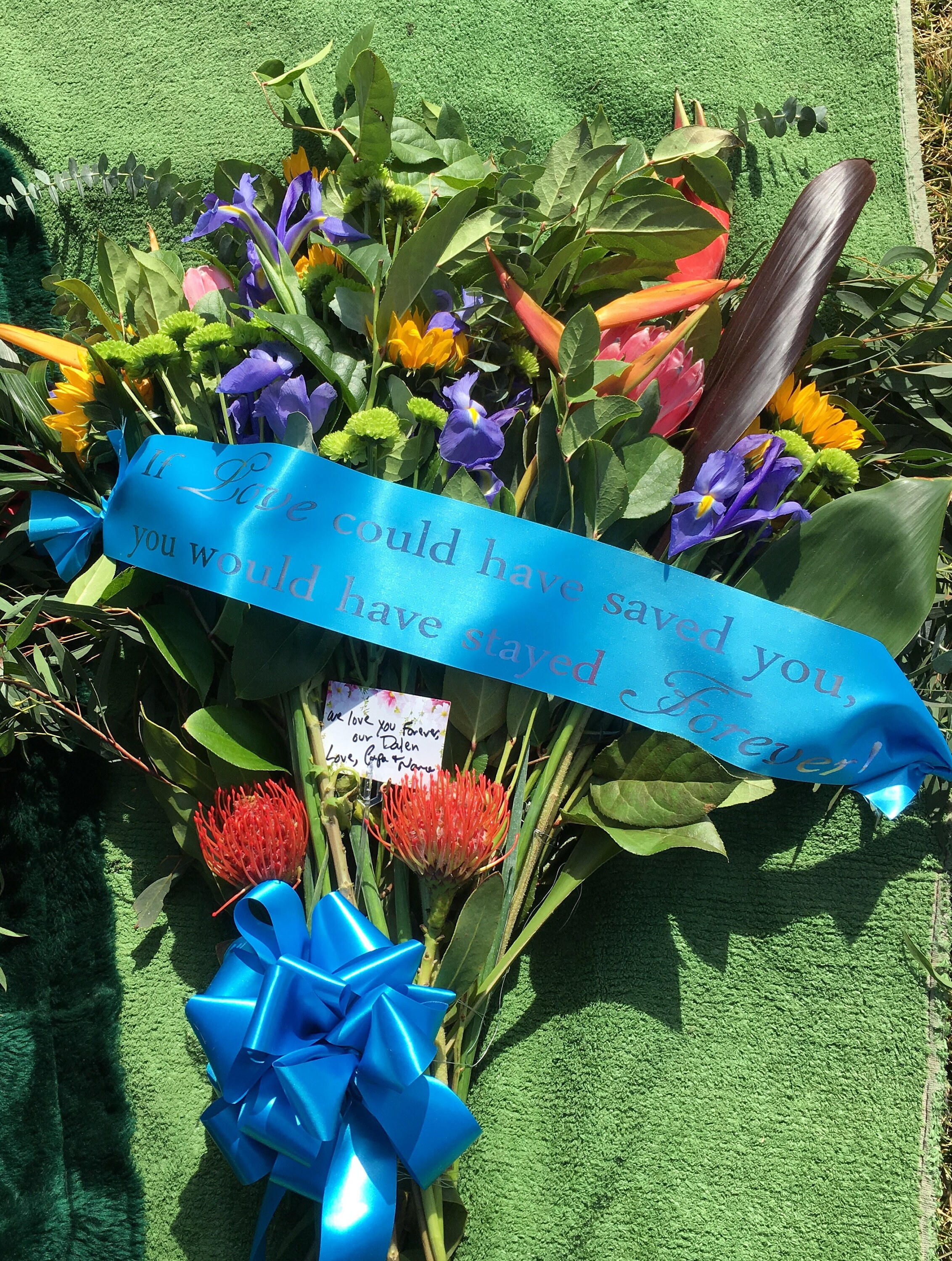 Custom Memorial Ribbon With 2 Lines of Text - Etsy