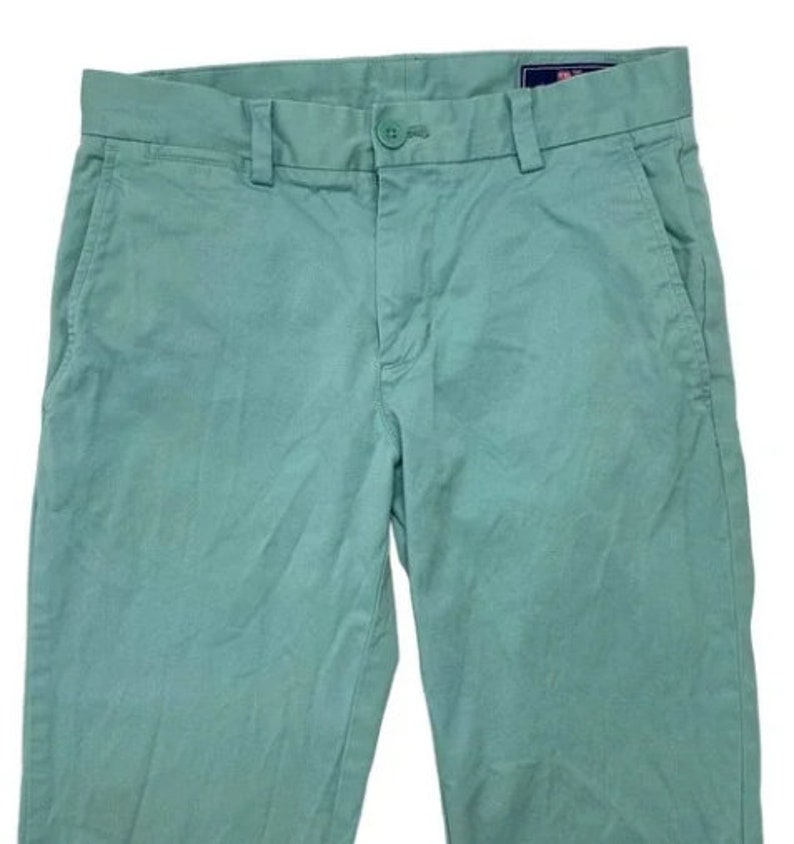 VINEYARD VINES Pale Green Breaker Chino Pants Size 28x32 Mens Cotton 1P1290 image 3