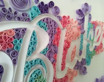 Paper Quilling Name Design