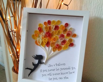 Balloon Paper Quilling Art - You choose the colour