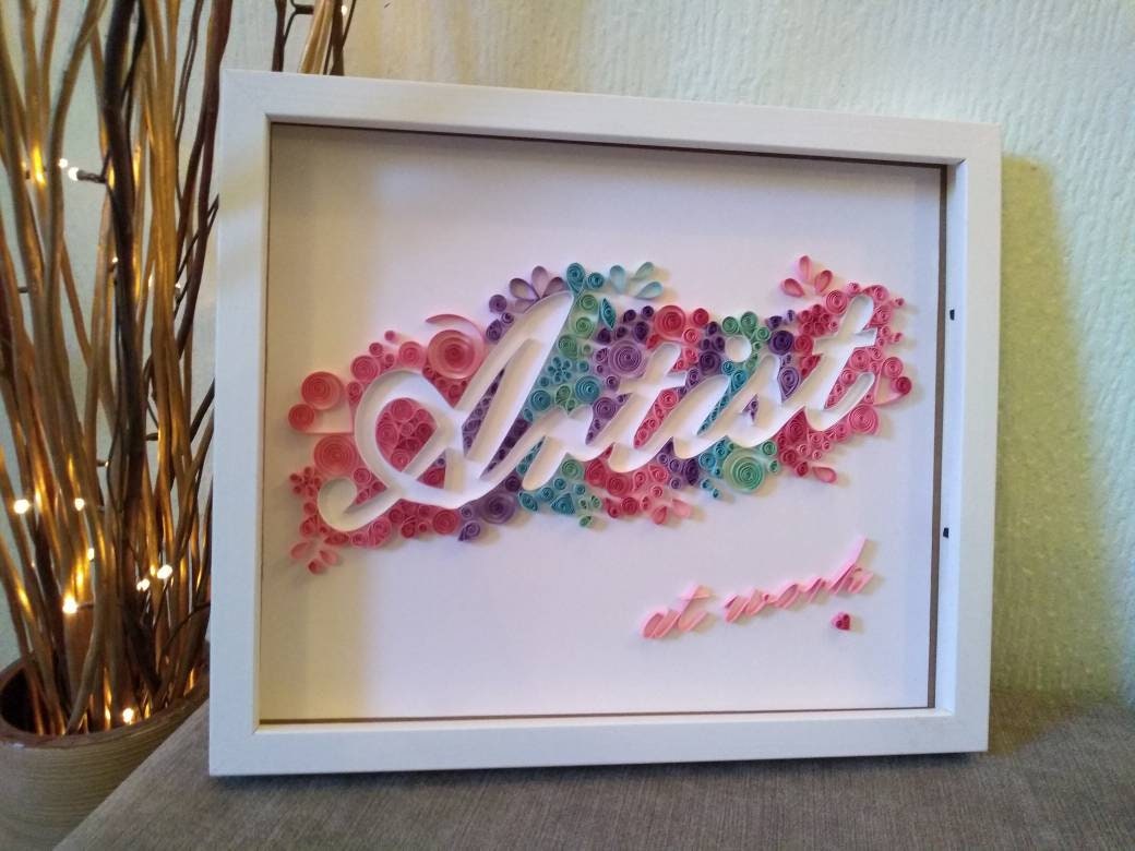 Paper Quilling Name Design Etsy UK