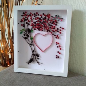 Tree Heart Paper Quilling Art - Can be Personalised