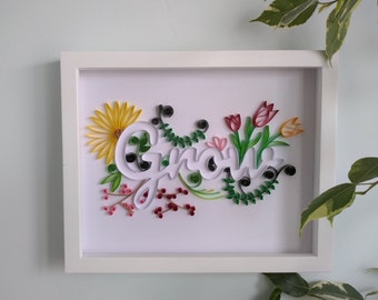 Quilling 'Grow' Spring Design