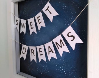 Wall Art Sweet Dreams Bunting - Personalised