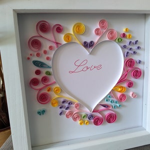 Heart Shaped Paper Quilling Art