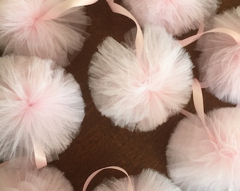 8 Tulle pom pom garlad Tulle Pom Pom Wedding, Party Decoration. Tutu Garland,baby shower