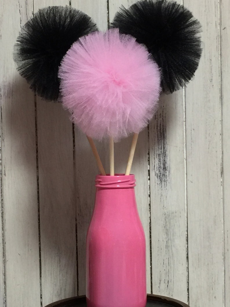 12 Tulle pom poms Centerpiece,Party Decoration,Pom Pom Favors Centerpiece image 1