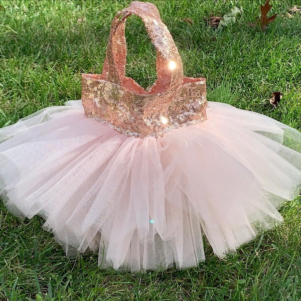 flower girl bag Blush Ballet Bag, Tutu Tote Bag,Embroidery  Tulle Tutu Tote Bag,Tutu Bags,Tutu Dance Bag,Favor Tote,Flowergirls Tutu Bag