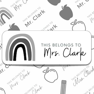 Teacher Book Labels | Teacher Supplies Labels | Teacher Gifts | Book Labels | Personalized Name Labels | Classroom Decor