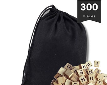 300 Scrabble Tiles Wooden Complete Set Wedding Favors Lot Scrap Booking Crafting Jewelry