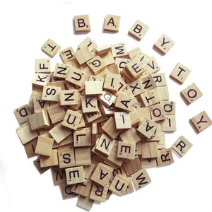 Peças individuais de Scrabble® | Letras simples | Estilo mais novo e reto | Suprimentos para artesanato | Peças para scrapbooking e palavras cruzadas | Letras