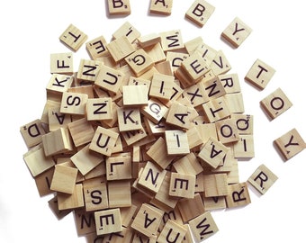 Individual Wooden Letter Tiles: Craft & Game Pieces